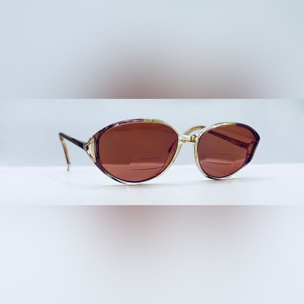 Marcolin 1217 Brown Translucent Oval Sunglasses Frames Only